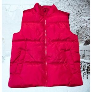 Old Navy Kid's Zip Front Puffer Vest Robbie Red Size M (8)